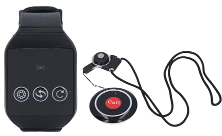 Drahtloses Anruf Pager System, Drahtloses Anruf Pager Pager System, Anrufalarmsystem, 1 Wasserdichter Uhren Pager, 1 Anruf Pager, Schwesternrufsystem für ältere Patienten
