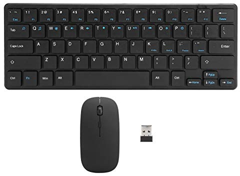 BONKZEBU Teclado Inalámbrico 2.4G Ultradelgado, Botón Cómodo de Operar, Teclado Inalámbrico sin Ruido, Teclado Inalámbrico Pequeño y Exquisito Pplug Play, para