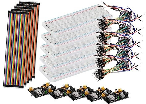 Mikikit Educational Breadboard 830-pin Kit Power Supply Jumper Wires and Lines for Diy Projects