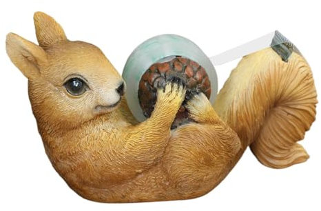 Oldmoom Klebebandabroller Niedlich, Schreibtisch-Klebebandabroller, Eichhörnchen-Klebebandabroller. Lustiger Klebebandabroller, Klebebandabroller aus Harz für Kollegen, Freunde, Familienverpackungen,