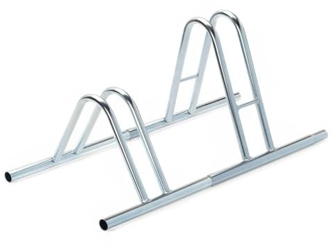 Rastrelliera Portabici in Ferro Zincato, Modulare, Porta Bicicletta Da Giardino e Da interni, Componibile Per Più Moduli (5 Moduli)