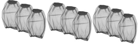 HANABASS 3 Set Cappello da Insetto Campeggio Netto Portatile All'aperto Rete di Testa Reti di Portatili Zanzariera Professionale Reti da Pesca Maglia Black 3 Pezzi*3