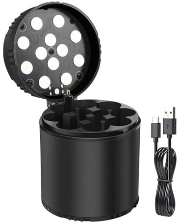 Boîte de rangement longue durée pour piles au lithium 3 A AA - Adaptateur de charge rapide avec indicateurs LED