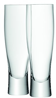 LSA International Bar Lager Glass 550 ml Clear | Set of 2 | Mouthblown and Handmade Glass | BR23