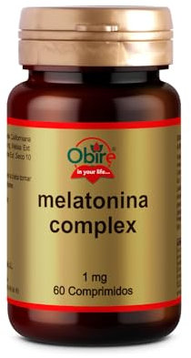 Obire | Melatonina Complex 1 mg | 60 Comprimidos | Dormir Bien | Efecto Relajante | Con Pasiflora, Amapola Californiana, Melisa, Tila y Valeriana