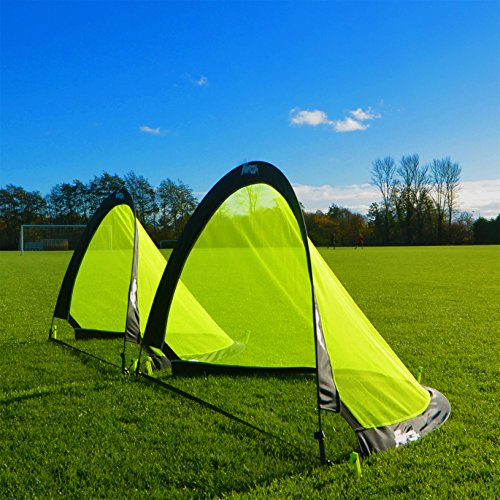 Flash Pop-Up Fussballtore für Garten, Dieses Tor Set ist als EIN Paar geliefert und in 3 Größen erhältlich - 0,76m, 1,2m oder 1,8, für sofortigen Spaß (0,76m (Paar))
