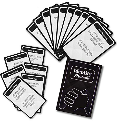 Identity® Kartenspiel Freundeskreis – 52 Karten für 3 bis 8 Erwachsene | Echte Gespräche statt Smalltalk, von Psychologen entwickeltes Personality Spiel, Gesellschaftsspiel mit 4 Themen, ohne App
