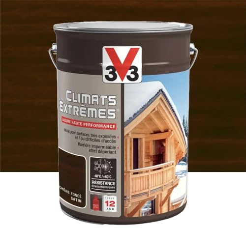 V33 Lasure Climats Extrêmes 12ans Chêne foncé NP - 1L