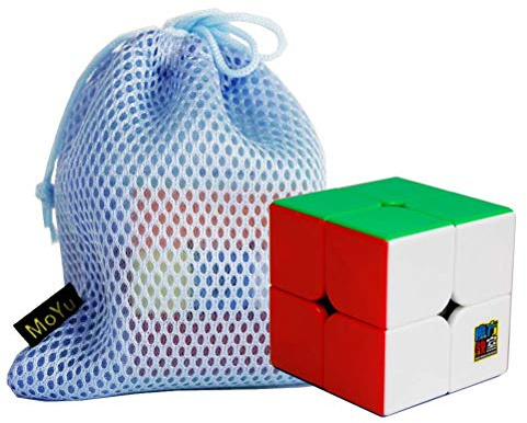 OJIN MoYu MoFang JiaoShi Meilong M Würfel 2x2 Würfel Würfel Klassenzimmer Meilong 2 M 2x2x2 Reibungsloses Rätsel Brain Teaser Würfel Puzzle mit einem Würfelbeutel (2X2 Mehrfarbig)