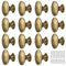 15 Perillas de Bronce Vintage, Tiradores de Muebles Redondos de 30 mm, Pomos de Cobre Antiguo, Mango de Armario con Tornillos para Gabinete, Cajones, Cocina, Baño