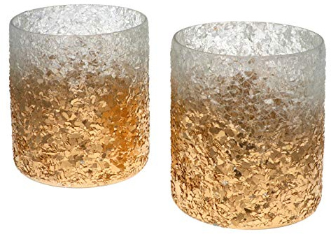 Wuona Objects Nona RAJA 2952-9x10cm - 2er Set - Mosaik Teelichtglas Teelichtgläser Kerzenglas Kerzengläser Mosaikglas orientalisch Vintage
