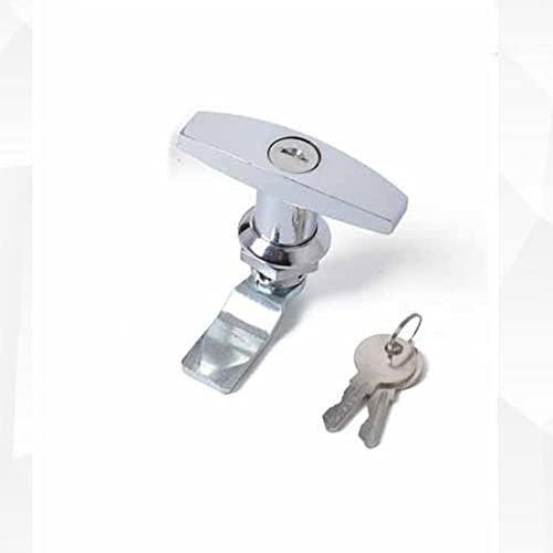 Riloer Serratura in lega di zinco della maniglia a T della porta della porta con 2 chiavi per la cassetta degli attrezzi del rimorchio del camion del camper/camper