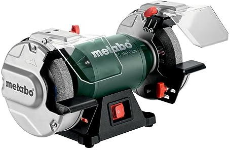 Metabo Doppelschleifmaschine DS 150 Plus – 604160000 – Leistungsstarke Schleifmaschine für anspruchsvolle Schärf-, Schleif- und Entgratarbeiten – Nennaufnahmeleistung: 400 W – 1,8 m Kabellänge