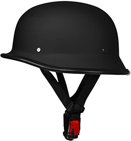 Motorradhelm Retro Halbhelm Chopper Helm ECE Zertifizierung 3/4 Vintage Deutscher Stil Halbschale Jethelm Für Herren Damen Mit Schnellverschluss Offenem Helm Rollerhelm 1,4XL