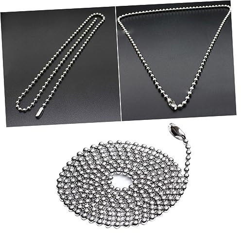 COHEALI Stainless Steel Ball Chain Smooth Surface Connector Clasp for Dog Tag Keychain Adjustable Necklace DIY Jewelry Making