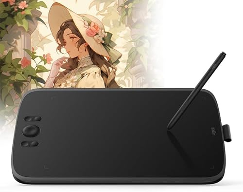 Tablette Graphique UGEE M808 10x6,25 Pouces avec 8 Touches de Raccourci, Stylet de Nouvelle génération avec 8192 Niveaux, Tablette Dessin avec USB-C Interface Compatible avec Windows/Mac/Android