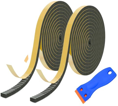 Ceranfeld Dichtungsband, 2 Stück Selbstklebendes Dichtband 5m,7mm X 2mm, Dichtband für Kochfeld, Dichtungsband für Kochfeld Mit Kleinem Schaber für Ceranfeld Dichtbands
