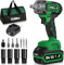DOWOX Cordless Impact Wrench, 400Ft-lbs (540N.m) Max Torque, 1/2 Impact Gun w/Brushless Motor, 21V 4.0 Ah Battery, Fast Charger, 4 Sockets and Tool Bag