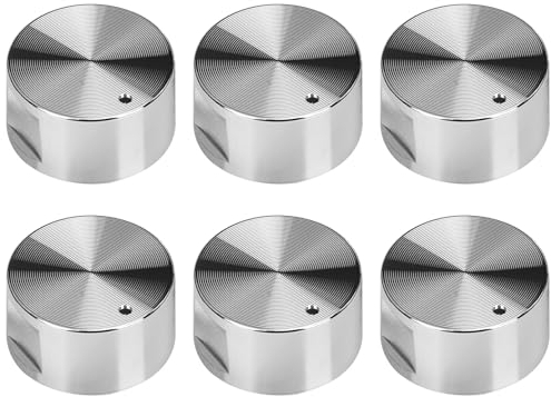Metall Gasherd-Knopf,Gasherd Drehknöpfe, 6 Stück 6mm Universal Drehknopf Set,Gasherd Drehknöpfe Universal Drehknopf Herd Metall Küche Herd Drehknopf für Ofen, Gaskochfeld