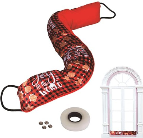 Türstopper, Weihnachtstürstopper, mit Weihnachtsmotiv, 32 Zoll, Türstopper, Türschutz, Kälteschutz, Geräuschblocker für kalte Luft