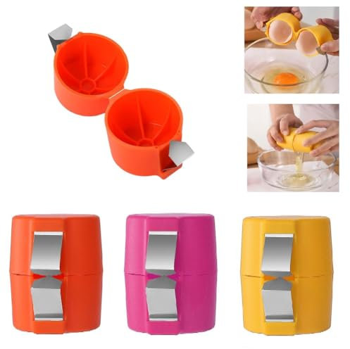 Ainiupi Egg Shell Opener - Egg Opener Egg Cracker for Hard Boiled Eggs, Handheld Egg Cracker Tool, 2 IN 1 Eggs Breaker/Separator for Cooking Camping Kitchen Gadgets