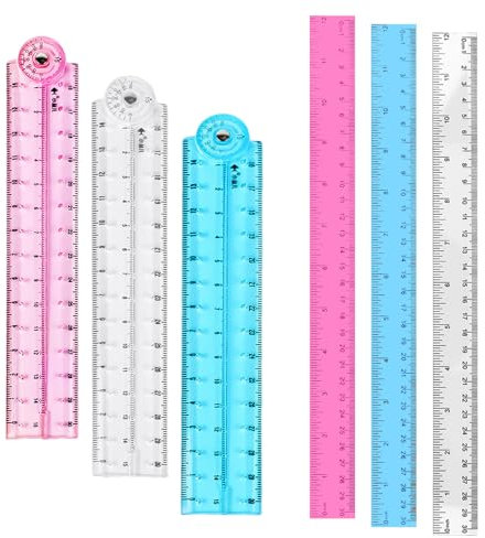 Regla Plegable De 3 Piezas, Regla De 30 Cm De 3 Piezas, Regla De Medición Transparente Con Regla De Centímetros Y Pulgadas, Regla De Dibujo Para Estudiantes, La Escuela Y La Oficina