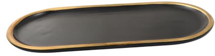 ANDRESLAD Assiette à Bijoux De Présentation Plateau De Rangement Pour Bijoux Assiette De Présentation Pour Maison Plateau Noir
