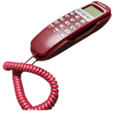 Boddceto Wall Mounted Corded Telephone Caller ID Display, Wired Landline Phone for Home, Hotel, Office A