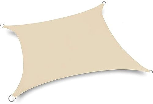 Extra Large 4mx5m Triangle Sun Shade Sail for Outdoor Patio Backyard Garden Lawn Durable UV Block Awning Canopy for Carport Waterproof Shade Cloth for Sun Protection