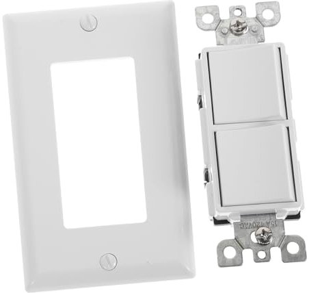 LIFKOME Double Rocker Switch for Wall Cover Electrical Paddle Light Control for Residential and Commercial Use Individual Switches