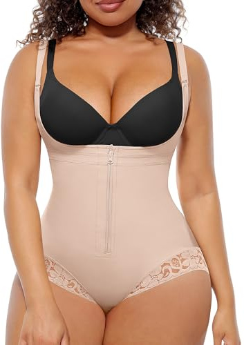 FeelinGirl Faja moldeadora de cuerpo posparto para mujer, Caqui, S