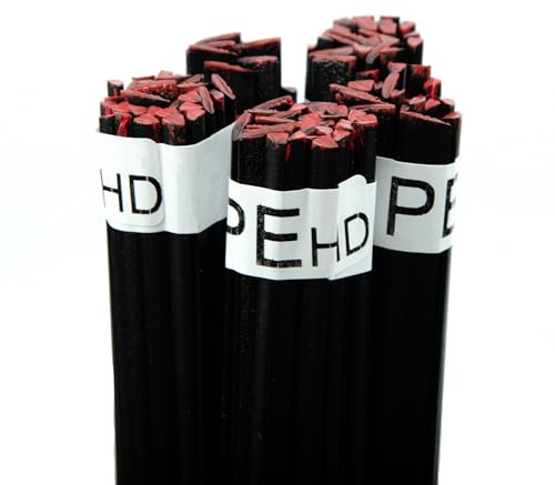 Rosfix PEHD Black Plastic Welding Wire 100g - Bars 42cm, Mixed Section 8mm/3.5mm | 260-390°C | For PE, HDPE, PE-HD | Professional Filler Wire