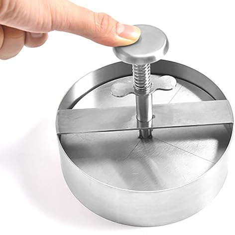 Pressa per hamburger in acciaio inox 304, per uso alimentare, 11,3 cm, per hamburger, per carne, manzo, barbecue e hamburger fatti in casa
