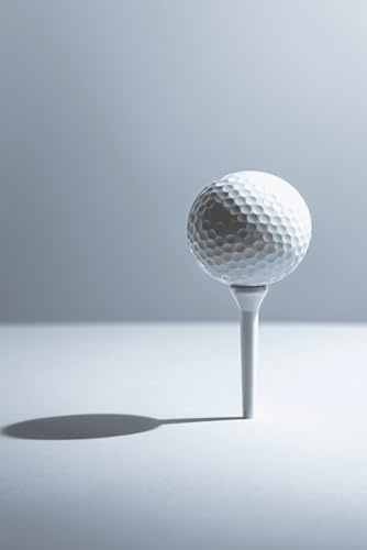 Golf ball on tee notebook / journal