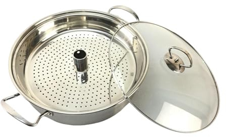 JISADER Olla de de acero inoxidable, utensilios de cocina, cacerola, olla de para mariscos para tamales, de dumplings de verduras