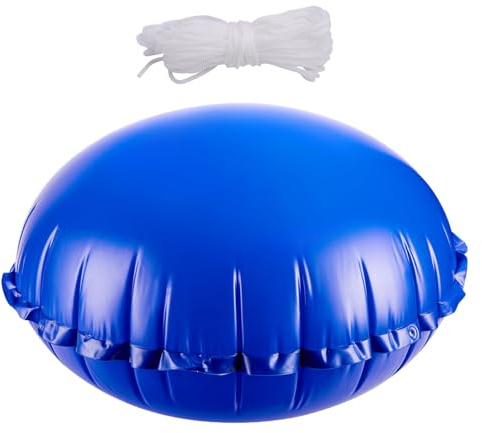 Krmoau Coussin Gonflable de Piscine, 4 x 4 m, Rond, Protection Contre Gel, avec Corde, Coussin de Piscine pour l'hivernage, pour l'équilibrage de la Glace, sous bâche de Protection dans Jardin