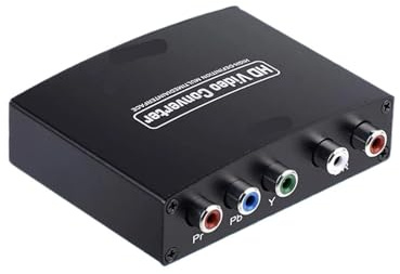 Convertidor De Audio Y Video 1080P Compatible Con YPbPr A HDMI, Conector RCA A HD, Adaptador PS2, DVD, PSP, HDTV(EU Plug)