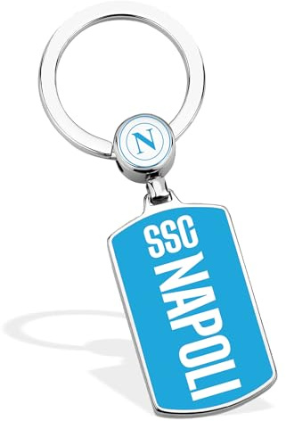 Clondo Portachiavi SSC Napoli in Acciaio Inossidabile – Prodotto Ufficiale Calcio – Gadget Elegante e Resistente con Logo SSCN – Idea Regalo per Tifosi Azzurri