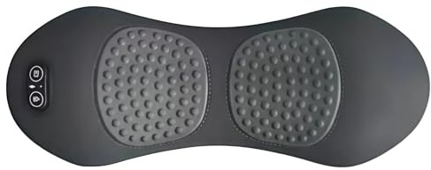 SAYEYBU 3 in 1 RüCkenmassagegeräT, Elektrisches LendenwirbelstüTzkissen mit WäRme, Vibration und Einstellbarer Traktion, RüCkenmassagegeräT aus Memory Schaumstoff,Dark Gray
