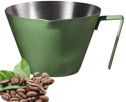 Bicchiere dosatore espresso – Acciaio inossidabile 304 Barattolo da caffè | Becco 100 ml con gradazioni in Once per versamento preciso | Progettato per ottimizzare l'estrazione di caffè espresso