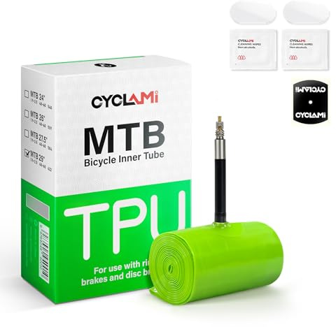 1/2PCS Camara Bicicleta MTB de TPU, Ultraligera 63g para Bicicleta de Montaña 26/27.5 29 X 1.9-2.5, Válvula Presta de 45 mm para Camara Bicicleta (1 Pieza-MTB 29'')