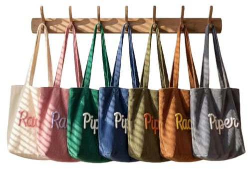 BBGDP Bolso De Pana Bordado Personalizado, Bolso De Mano De Chenilla Con Cremallera Con Nombre Personalizado Hecho A Mano For Todos Los Días, Regalo For Damas De Honor, Cumpleaños, Navidad