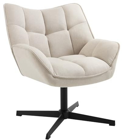 WOLTU Relaxsessel, Sessel 360° drehbar, mit gepolstert, Beige