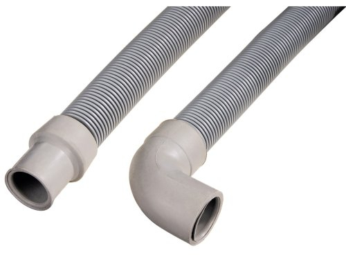 Xavax Drain Hose for Washing Machines and Dishwashers Drain Hose Angled 2.5 m 2.5 m grey