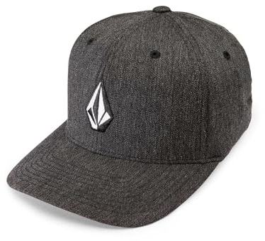 Volcom Men's Full Stone Flexfit Stretch Hat Baseball Cap, Charcoal Heather, S-M UK