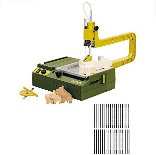 PROXXON Dekupiersäge/Elektrische Laubsäge DS 230/E Set - inkl. 36-tlg. Sägeblätterset (grob, normal und feinverzahnt)