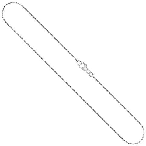 EDELIND Goldkette, Venezianerkette Weißgold 750/18 K, Länge 38 cm, Breite 0.9 mm, Gewicht ca. 3.1 g., NEU