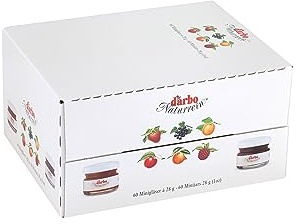 Darbo Marille Konfitüre im Miniglas, Brotaufstrich, Brot Aufstrich, Marmelade, für Gastro, Hotel, Büro, Kantine, 60 Stück á 28 g