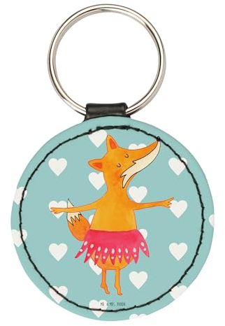 Mr. & Mrs. Panda Schlüsselanhänger Fuchs Ballerina - Geschenk, Taschenanhänger, Schlüsselaccessoire, Tanzen, mini, schlüsselbund anhänger, Geburtstag, Ballett