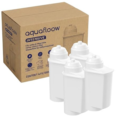 Aquafloow vattenfilter för Siemens® helautomatiska kaffemaskiner – kompatibel med BRITA® Intenza 575491, Siemens TZ70003/TZ70033, Bosch® TCZ7003/TCZ7033 – EQ6/EQ9/EQ500/EQ700 - (4x)